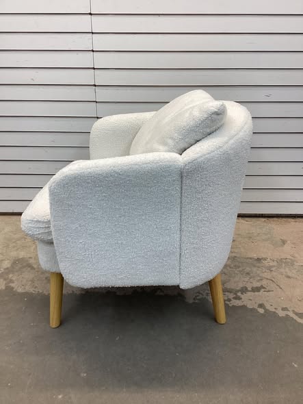Sherpa Accent Chair Modern Living Room Chair with Seat Cushion