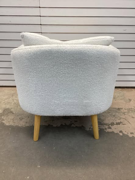 Sherpa Accent Chair Modern Living Room Chair with Seat Cushion