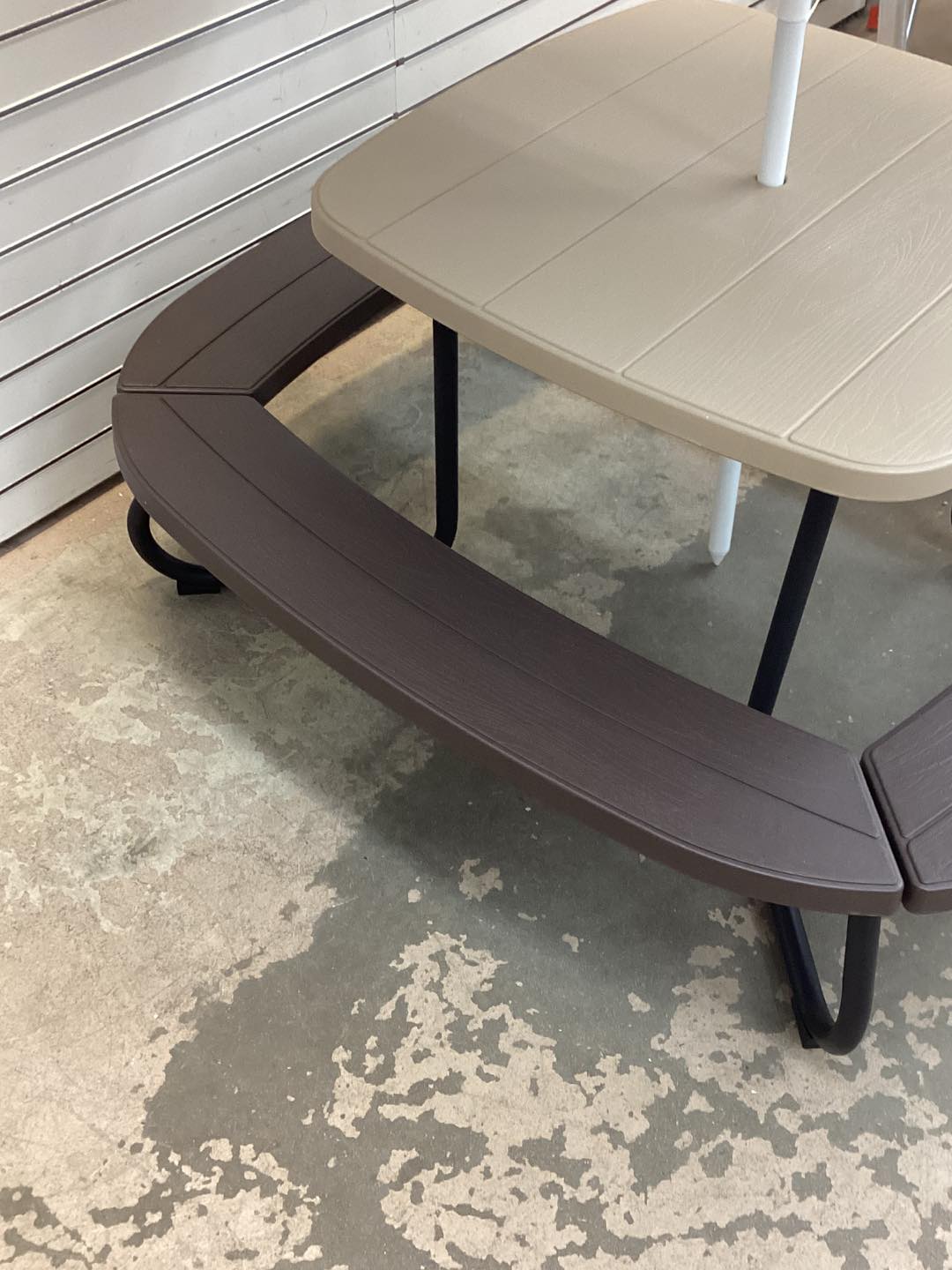 Costway Kids Picnic Table Outdoor Activity Table with Adjustable & Collapsible Umbrella