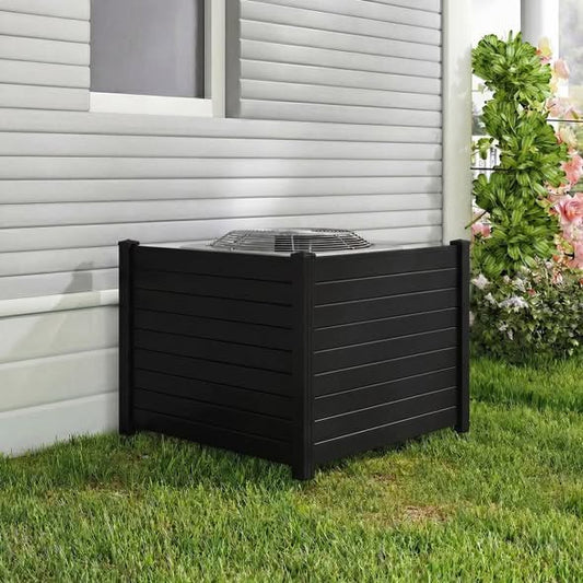 Outdoor PVC Air Conditioner Fence with 20 Inch Long Stakes