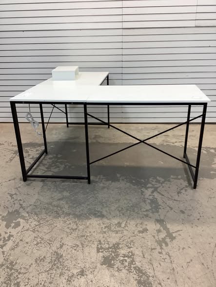 Costway L-Shaped Long Reversible Computer Desk with Monitor Stand
