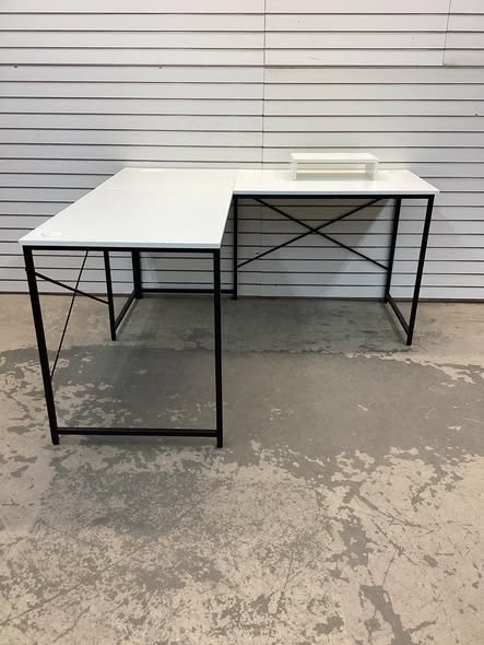 Costway L-Shaped Long Reversible Computer Desk with Monitor Stand