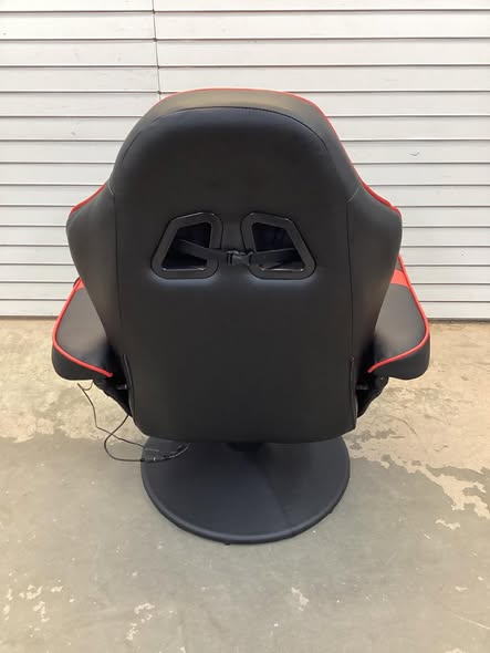 Faux Leather Ergonomic Massage Gaming Recliner Reclining Racing Chair Swivel in Red