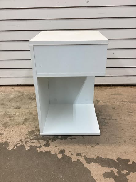 Costway S-Shaped Side Table with Unique S-shaped Frame and 2 Open Compartments