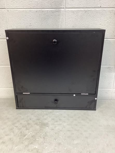 Folding Wall Desk, Wood Wall Mounted Desk with Storage Drawer and Shelves