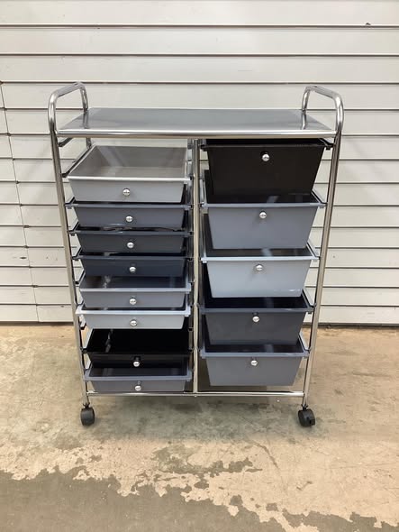 Costway 14 Drawer Rolling Storage Cart Tools Scrapbook Paper Office School Organizer