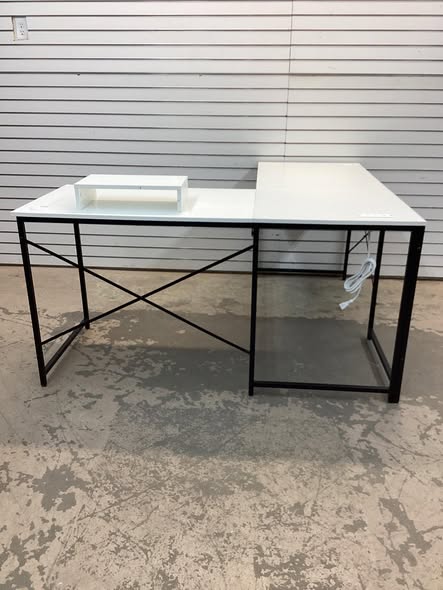 Costway L-Shaped Long Reversible Computer Desk with Monitor Stand