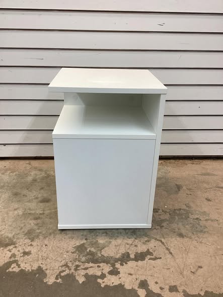 Costway S-Shaped Side Table with Unique S-shaped Frame and 2 Open Compartments