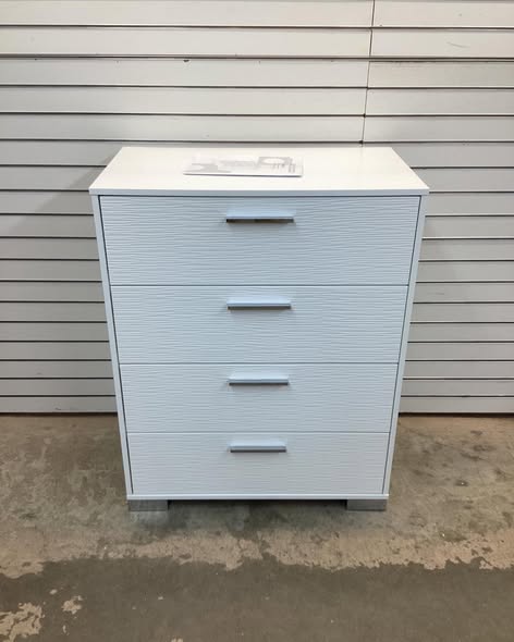 Dresser - Costway 4 Drawer Storage Cabinet with Metal Legs & Handles