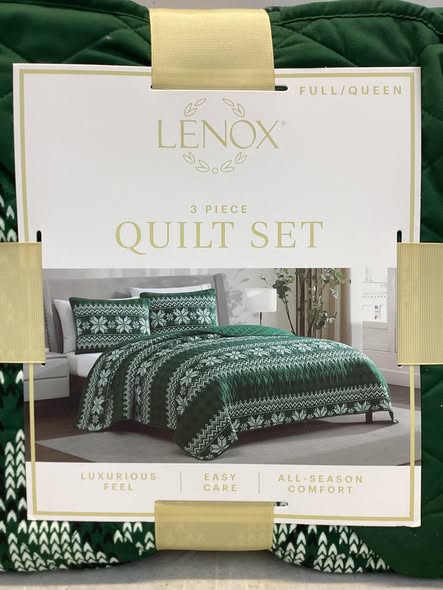 Lenox Holiday Quilt Set - Full/Queen Size