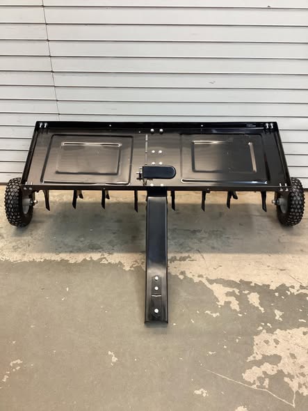 Strongway Tow-Behind Plug Lawn Aerator, 48in.W, 32 Coring Plugs. Has scratches .