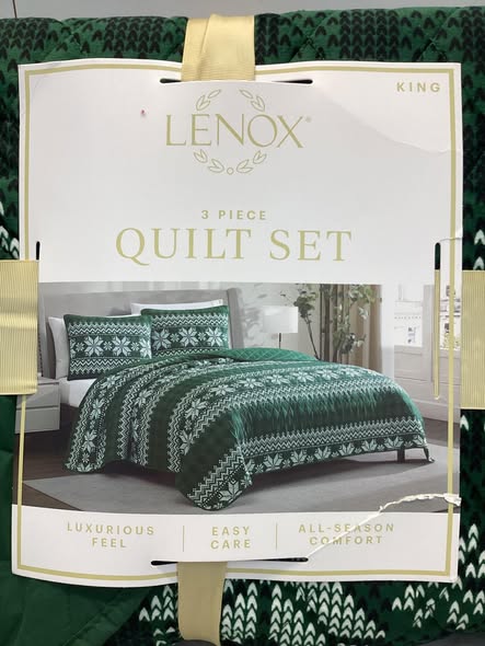Lenox Holiday Quilt Set - King Size
