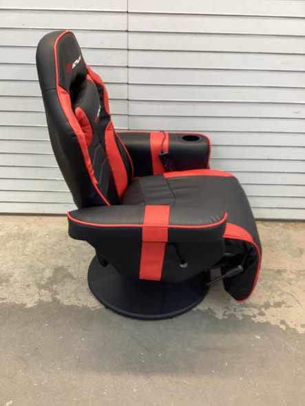 Faux Leather Ergonomic Massage Gaming Recliner Reclining Racing Chair Swivel in Red