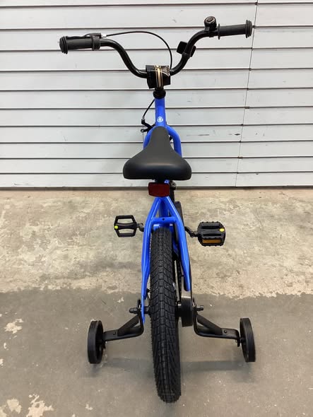 Costway 16" Kids Training Bike with Removable Training Wheels Pneumatic Tires Navy.