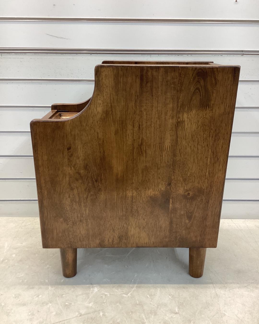 Nightstand, Solid Wood Bedside Table, 2 Drawer Modern Narrow Night Stand Small Side End Table