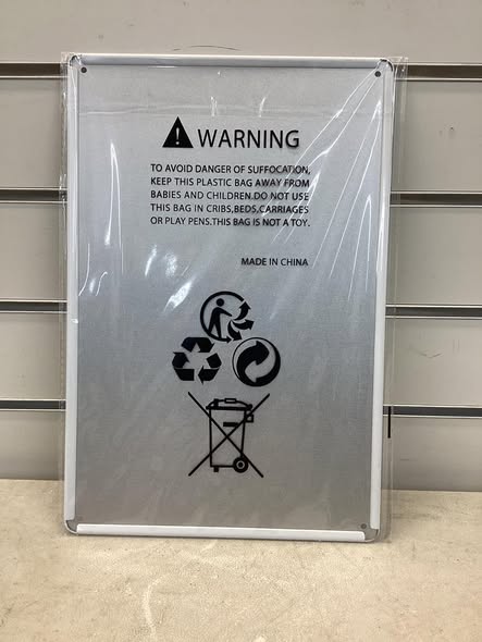 8x12 metal sign.