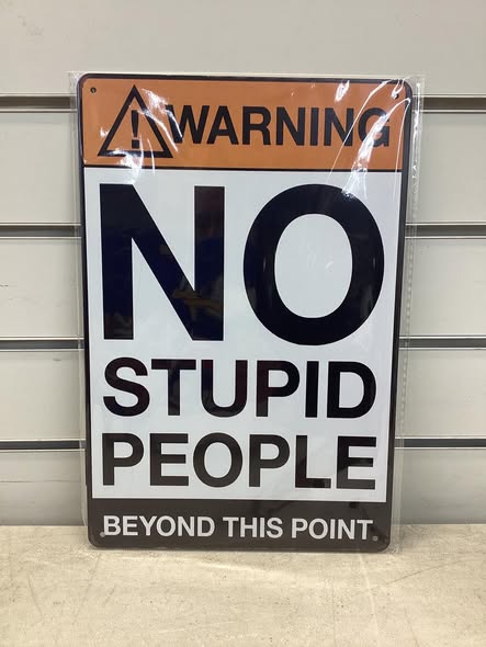 8x12 metal sign.