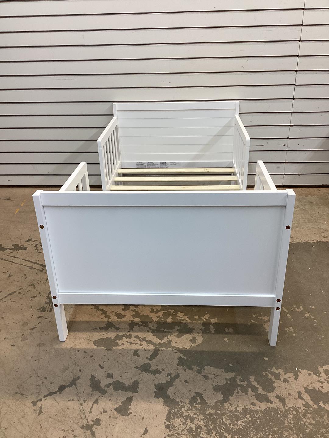 Costway 2-in-1 Convertible Toddler Bed with Guardrails