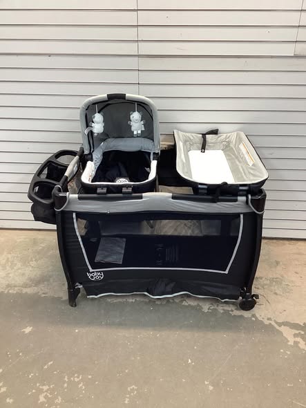 Costway 4-in-1 Convertible Portable Baby Play yard with Toys and Music Player