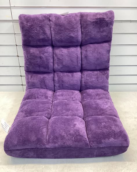 Costway Adjustable 14-Position Floor Chair Folding Lazy Sofa Lounge Chair Purple