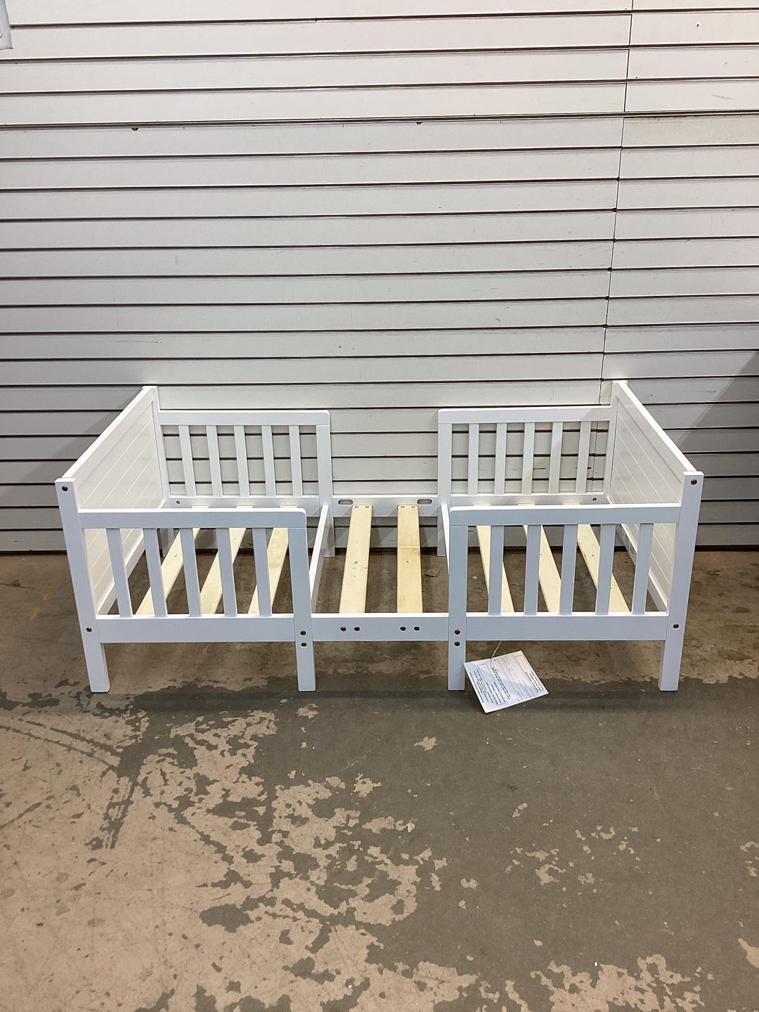 Costway 2-in-1 Convertible Toddler Bed with Guardrails