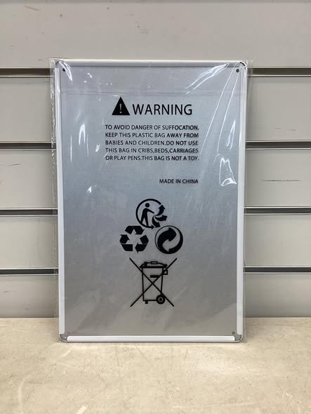 8x12 metal sign.