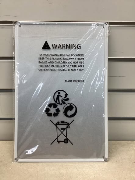 8x12 metal sign.