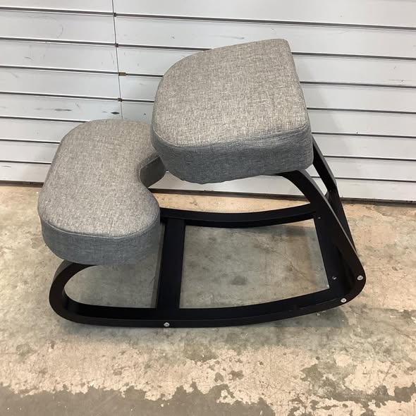 Costway Ergonomic Kneeling Chair Rocking Stool Upright Posture Office Furniture Grey.