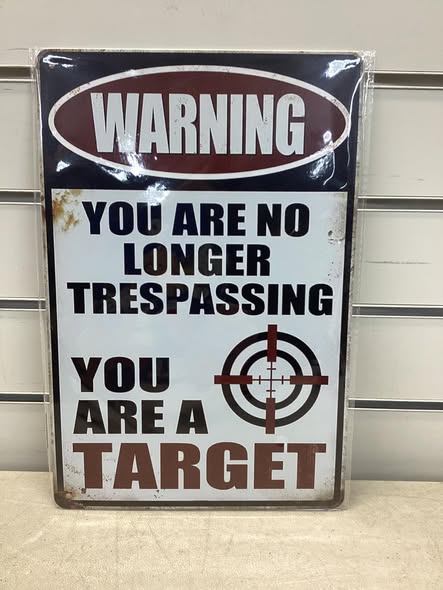 8x12 metal sign.