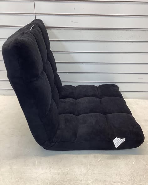 Costway Adjustable 14-Position Floor Chair Folding Lazy Sofa Lounge Chair Black.