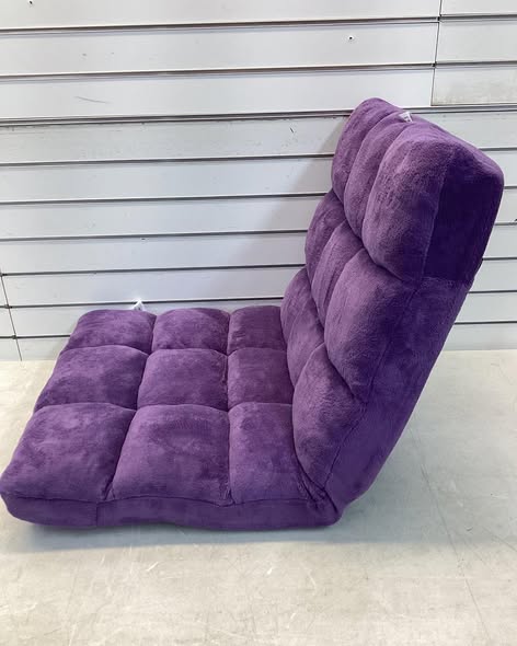 Costway Adjustable 14-Position Floor Chair Folding Lazy Sofa Lounge Chair Purple