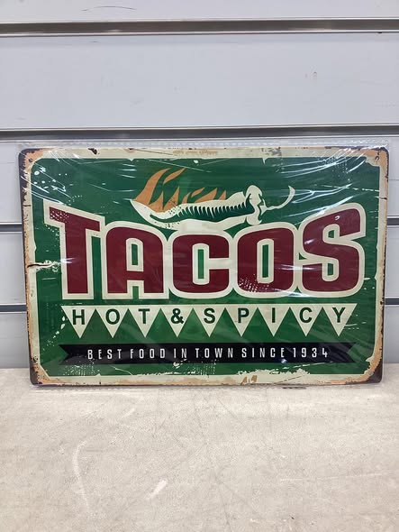 8x12 metal sign.