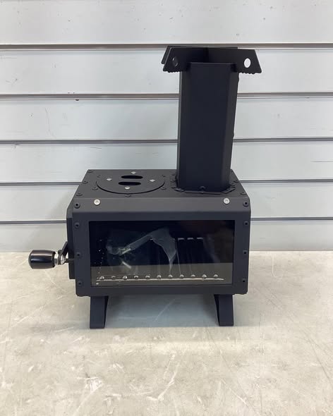 Costway Portable Wood Burning Stove Wood Camping Stove Heater with 2 Cooking Positions