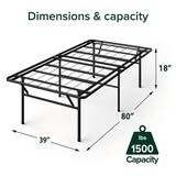 Zinus Night Therapy High-Profile SmartBase Platform Bed Frame, size twin