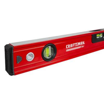 CRAFTSMAN Aluminum 24-in 3 Vial Magnetic Box beam level
