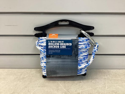 Ozark Trail 1/4 in. x 100 ft. Marine Hollow-Braided Polypropylene Anchor Line