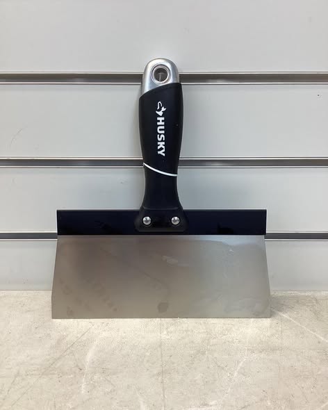 Husky 8 in. Stainless Steel Taping Knife with Soft Grip Handle