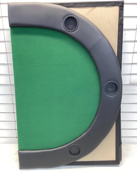 Gymax 84'' x 42'' 10-Player Foldable Padded Poker Table Top w/ Carrying Bag Cup Holders Green