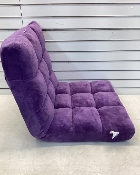 Costway Adjustable 14-Position Floor Chair Folding Lazy Sofa Lounge Chair Purple