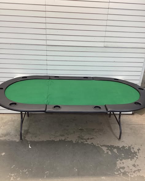 Gymax 84'' x 42'' 10-Player Foldable Padded Poker Table Top w/ Carrying Bag Cup Holders Green