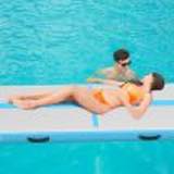 Inflatable Gym Mat with Electric Pump for Yoga.