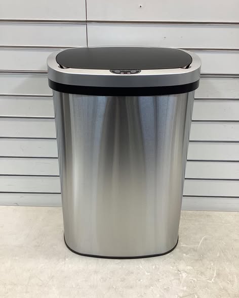 13 Gallon Stainless Steel Automatic Kitchen Trash Can Garbage Can with Touch-Free & Motion Sensor, Anti-Fingerprint Mute Designed Brushed Waste Bin for Home
