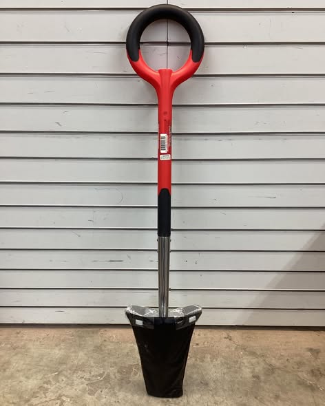 Radius Garden 41 in., 8 in. Red PRO Stainless Steel Garden Transplanter