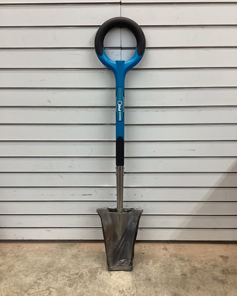 Radius Garden 41 in., 8 in. Blue PRO Stainless Steel Garden Transplanter