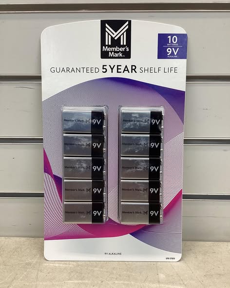 Member's Mark 9V Alkaline Batteries, 10 pk.