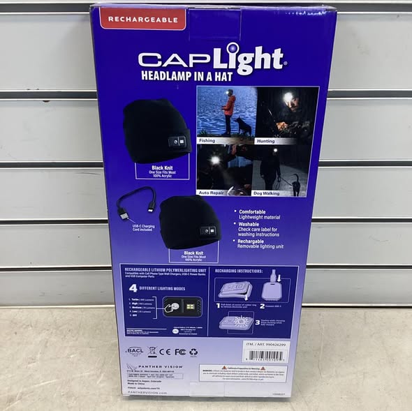 CAPLight Rechargeable 4.0 2 Knit Black/Fleece RT APX Beanies