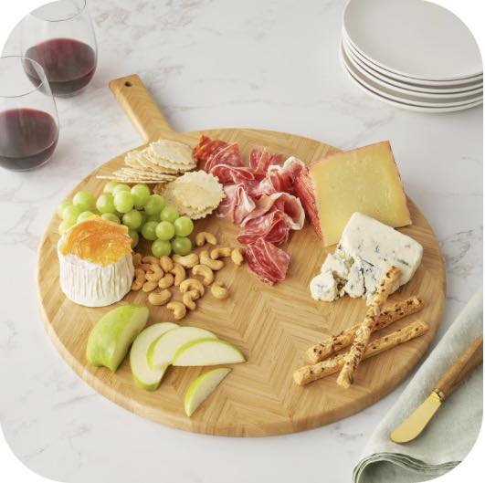 Member's Mark Herringbone Bamboo Charcuterie Board