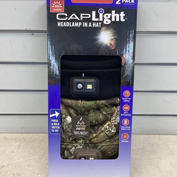 CAPLight Rechargeable 4.0 2 Knit Black/Fleece RT APX Beanies