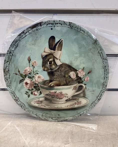 8” round metal sign