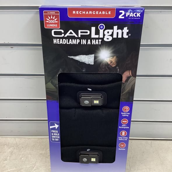 CAPLight Rechargeable 4.0 2 Knit Black/Fleece RT APX Beanies